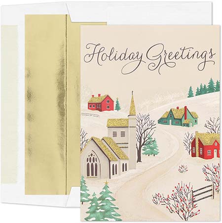 Pre-Printed Boxed Holiday Greeting Cards by Masterpiece Studios (Vintage Village) Pre-Printed Boxed Holiday Greeting Cards by Masterpiece Studios (Vintage Village)