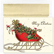Pre-Printed Boxed Holiday Greeting Cards by Masterpiece Studios (Holiday Sleigh)