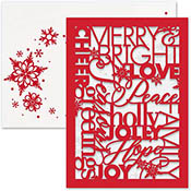 Pre-Printed Boxed Holiday Greeting Cards by Masterpiece Studios (Holiday Wording Laser Cut)