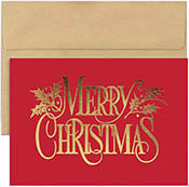 Pre-Printed Boxed Holiday Greeting Cards by Masterpiece Studios (Written in Gold)