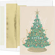 Pre-Printed Boxed Holiday Greeting Cards by Masterpiece Studios (Vintage Christmas Tree)