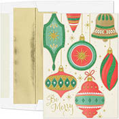 Pre-Printed Boxed Holiday Greeting Cards by Masterpiece Studios (Merry Ornaments)