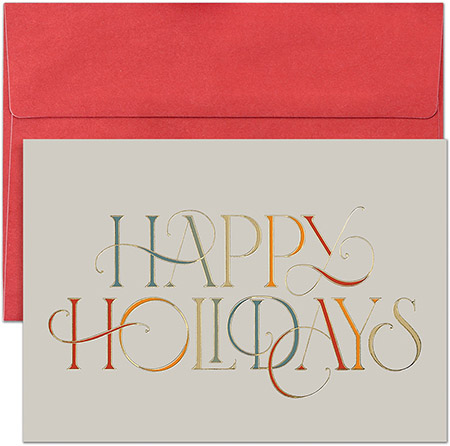 Pre-Printed Boxed Holiday Greeting Cards by Masterpiece Studios (Colorful Holidays)