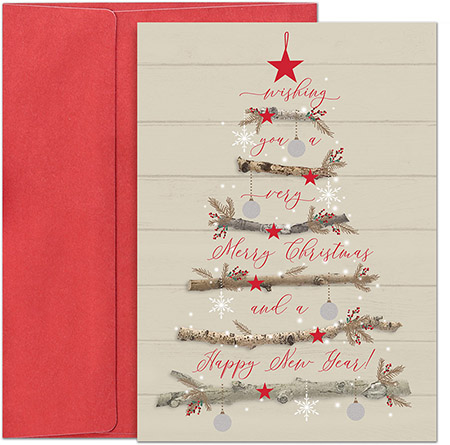 Pre-Printed Boxed Holiday Greeting Cards by Masterpiece Studios (Tree of Branches)