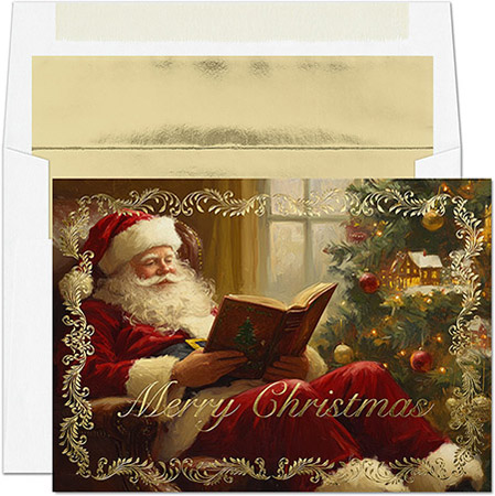 Pre-Printed Boxed Holiday Greeting Cards by Masterpiece Studios (Christmas List Keeper)