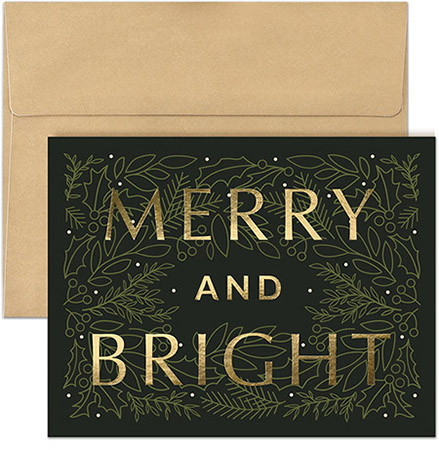 Pre-Printed Boxed Holiday Greeting Cards by Masterpiece Studios (Celebration of Greens)