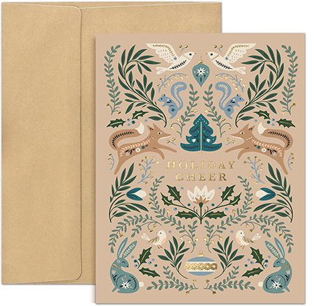 Pre-Printed Boxed Holiday Greeting Cards by Masterpiece Studios (Woodland Cheer)