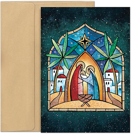 Pre-Printed Boxed Holiday Greeting Cards by Masterpiece Studios (Window to the Holy Night)