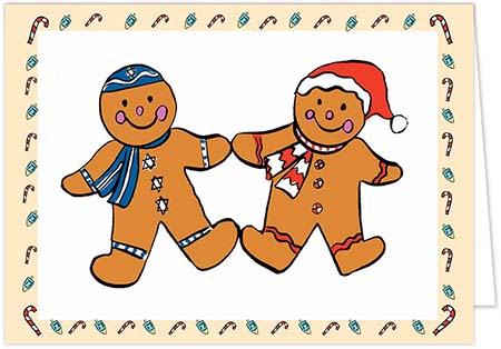 Non-Personalized Interfaith Holiday Greeting Cards by MixedBlessing (Gingerbread Cookies)