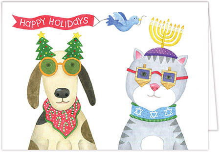 Interfaith Holiday Greeting Cards by MixedBlessing (Holiday Sunglasses)