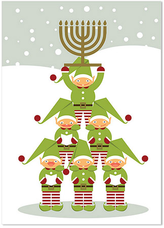 Interfaith Holiday Greeting Cards by MixedBlessing (Singing Elves)