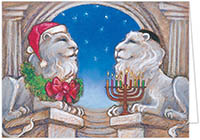 Interfaith Holiday Greeting Cards by MixedBlessing (Lions in Winter)
