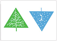 Non-Personalized Interfaith Holiday Greeting Cards by MixedBlessing (Dreidel/Tree)