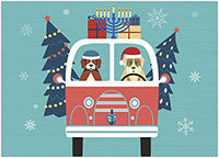 Non-Personalized Interfaith Holiday Greeting Cards by MixedBlessing (Driving Home for the Holidays)