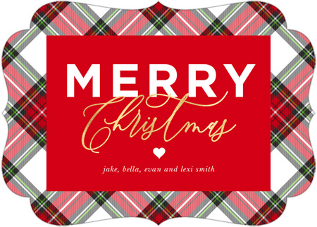 Holiday Greeting Cards by Modern Posh (Modern Plaid)