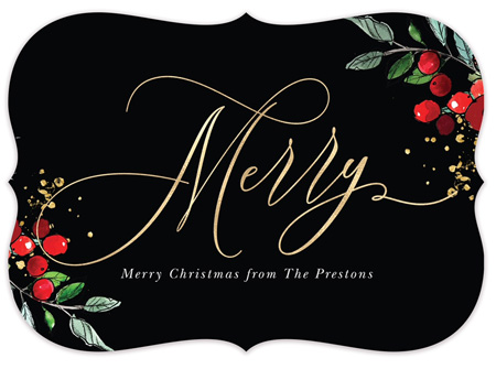Holiday Greeting Cards by Modern Posh (Merry Berry)