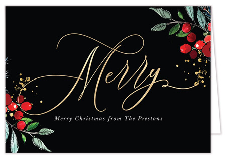 Holiday Greeting Cards by Modern Posh (Merry Berry)