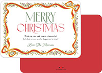 Holiday Greeting Cards by Modern Posh (Beautiful Bow Garland with Foil)