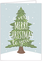 Personalized Charitable Holiday Greeting Cards by Olive Tree Collection (Christmas Tree Message)