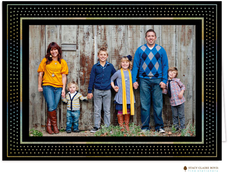 Holiday Photo Mount Cards by Stacy Claire Boyd - Bright Marquee Black with Foil