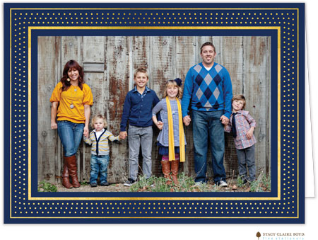 Holiday Photo Mount Cards by Stacy Claire Boyd - Bright Marquee Navy with Foil Holiday Photo Mount Cards by Stacy Claire Boyd - Bright Marquee Navy with Foil