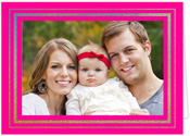 Holiday Photo Mount Cards by Stacy Claire Boyd - Brightly Framed Hot Pink with Foil