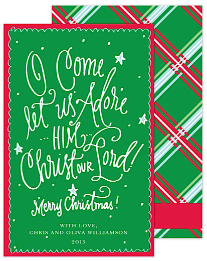 Holiday Greeting Cards by PicMe Prints (O Come Let Us Adore Him)