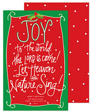 Holiday Greeting Cards by PicMe Prints (Joy To The World)