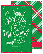 Holiday Greeting Cards by PicMe Prints (O Come Let Us Adore Him)