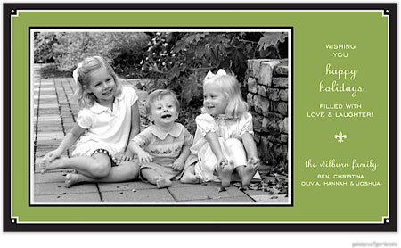 Holiday Photo Mount Cards by PicMe Prints (Simple Frame Cilantro & Black)