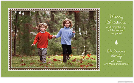 Holiday Photo Mount Cards by PicMe Prints (Dots & More Dots Cilantro)