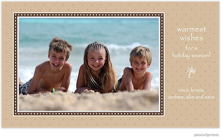 Holiday Photo Mount Cards by PicMe Prints (Dots & More Dots Tan)