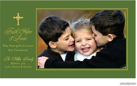 Holiday Photo Mount Cards by PicMe Prints (Cross Evergreen)