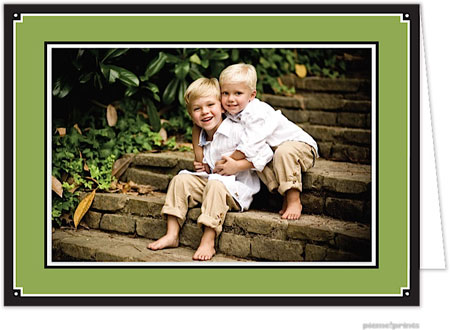 Holiday Photo Mount Cards by PicMe Prints (Simple Frame Cilantro & Black)