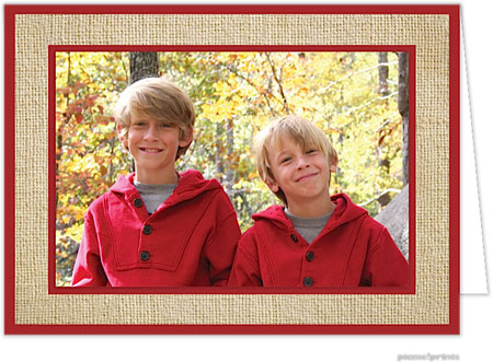 Holiday Photo Mount Cards by PicMe Prints (Burlap)