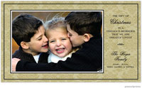 Holiday Photo Mount Cards by PicMe Prints (Classic Damask Moss)