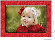 Holiday Photo Mount Cards by PicMe Prints (Classic Damask Poppy)