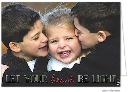Digital Holiday Photo Cards by PicMe Prints (Let Your Heart Be Light)