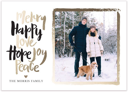 Digital Holiday Photo Cards by PicMe Prints (Merry Happy Love Hope Joy Peace)