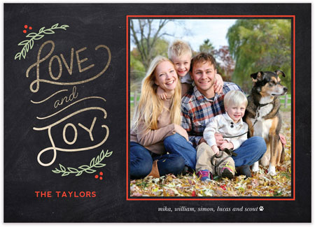 Digital Holiday Photo Cards by PicMe Prints (Love And Joy)