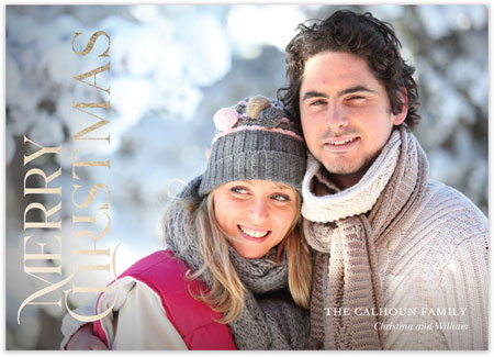 Digital Holiday Photo Cards by PicMe Prints (Stacked Merry Christmas)