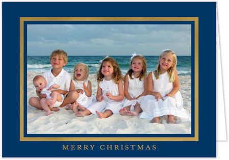 Digital Holiday Photo Cards by PicMe Prints (Beaming Border Merry Christmas Foil)