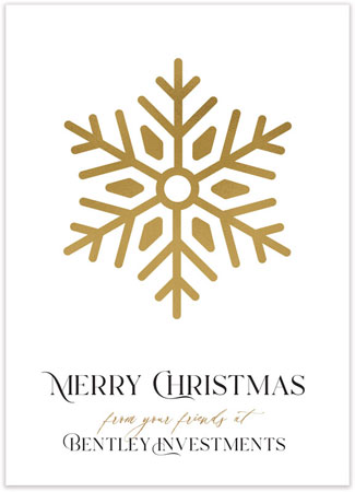 Holiday Greeting Cards by PicMe Prints (Shining Snowflake Foil)