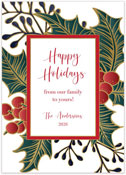 Holiday Greeting Cards by PicMe Prints (Gilded Holly Foil)