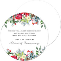 Holiday Greeting Cards by PicMe Prints (Round Winter Garden)