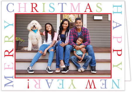 Holiday Photo Mount Cards by PicMe Prints (Colorful Merry Christmas Happy New Year)