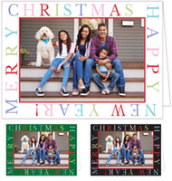 Holiday Photo Mount Cards by PicMe Prints (Colorful Merry Christmas Happy New Year)