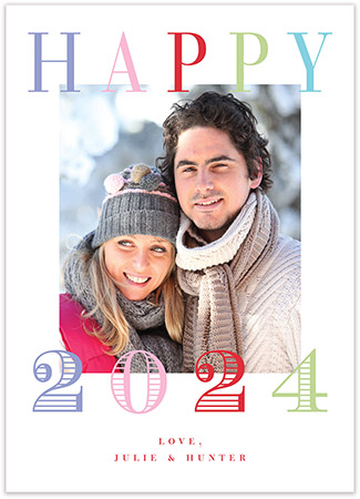 Digital Holiday Photo Cards by PicMe Prints (Colorful Happy Year) Digital Holiday Photo Cards by PicMe Prints (Colorful Happy Year)