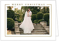 Holiday Photo Mount Cards by PicMe Prints (Stylish Border Merry Christmas Foil)