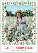 Digital Holiday Photo Cards by PicMe Prints (Holly Ribbon Border)